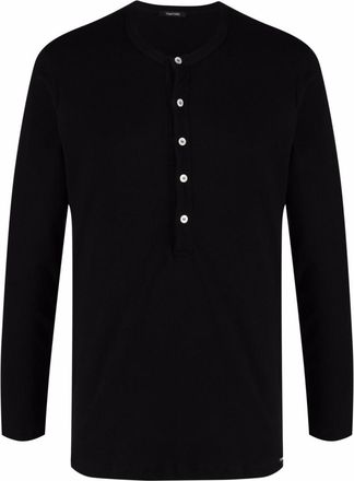 Tom Ford Black Henley T-shirt