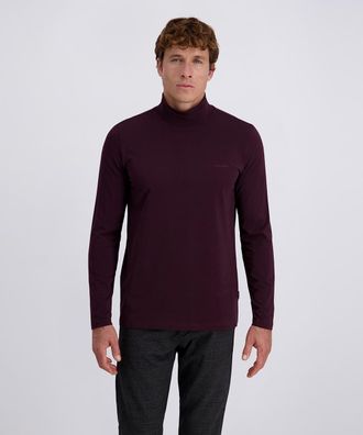 Pierre Cardin Rollkragenshirt PIERRE CARDIN, Herren, Gr. XXL, winetasting, Jersey, Obermaterial: 95% Baumwolle, 5% Elasthan, unifarben, normal h&uuml;ftbedeckend, ohne A