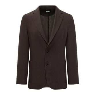 HUGO BOSS Slim-fit Blazer - Heren - Blazers - Bruin - M - Polyester - Jassen