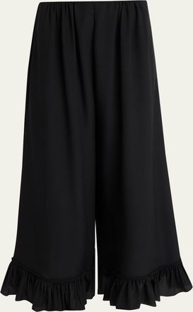 Chlo&eacute; Flared Hem Silk Trousers