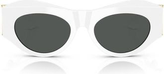 Versace 52mm Oval Sunglasses in White at Nordstrom