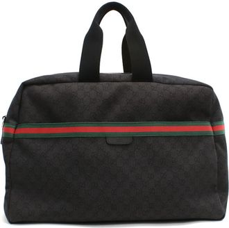 Gucci Black Canvas Handbag Tote Bag (Pre-Owned)