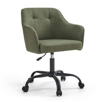 Songmics Silla giratoria de oficina con altura ajustable de color verde