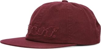 HUF Huf, Accessoires, unisex, Rood, ONE Size, Katoen, Platte klep 5-panel pet met logo