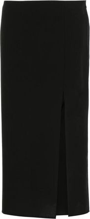 Gauch&egrave;re Zijsplit Wolrok - Dames - Kokerrokken - Zwart - XS - Wol - Rokken