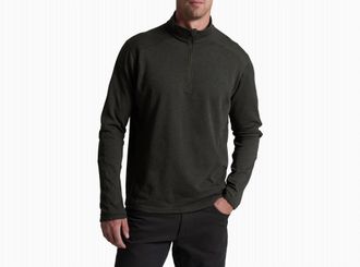 K&uuml;hl Reactiv Lite Grid 1/4 Zip Sweatshirt In Onyx
