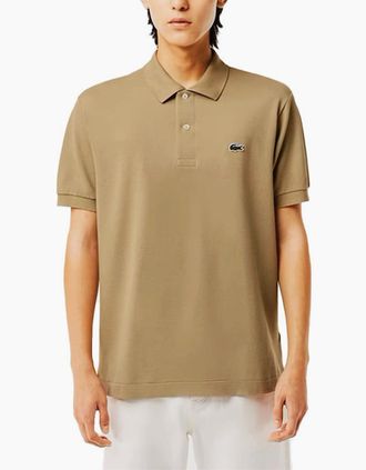 Lacoste Mens Lacoste L1212 Mens Polo Shirts Collared Classic Fit Top Summer Sports Golf Tee - Tan - Size: Regular/34