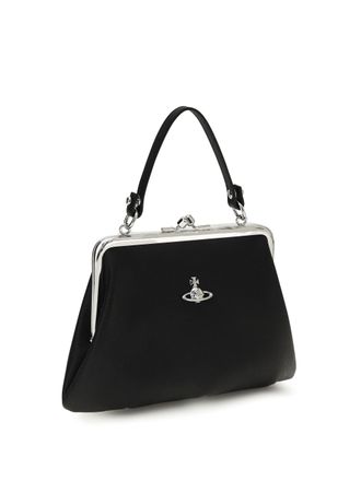 Vivienne Westwood Womens Granny Handbag Black Polyurethane; Cotton Handbags Hand Bags