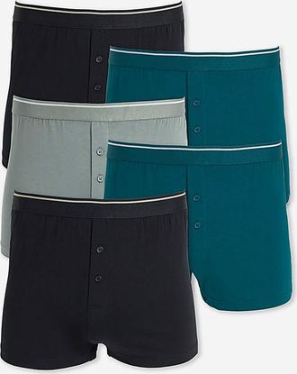 Jacamo 5 Pack Solid Colour Loose Boxers