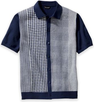 Paul Fredrick Cotton Button Front Polo