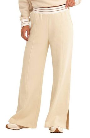 Threads 4 Thought Bellona Triblend Fleece Wide Leg Pants in Tapioca /Balsa at Nordstrom, Size X-Small