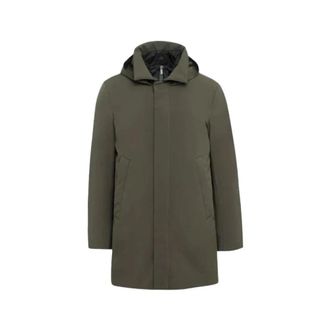 Sand Copenhagen Techno Suede-Grayson - Heren - Mantel - Groen - XL - Su&egrave;de - Jassen