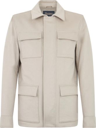 Herno Licht jack - Heren - Zomerjassen - Beige - L - Kasjmier - Jassen