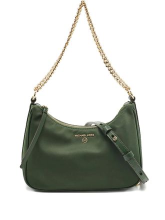 Michael Kors logo-detail cross body bag - women - Nylon/Calf Leather - One Size - Green