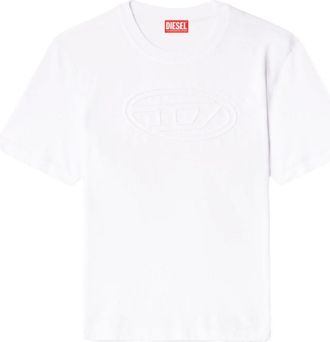 Diesel White Crewneck Logo T-Shirt