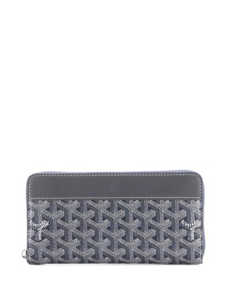 Goyard Matignon Zip Wallet Coated Canvas with Leather small wallets - women - Calf Leather - One Size - Grey
