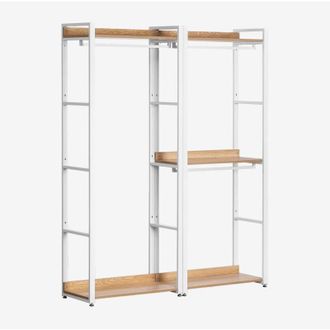 Sklum Armario Modular Abierto De 2 Piezas Con Pechero En Acero Y Madera Ariaster Sklum