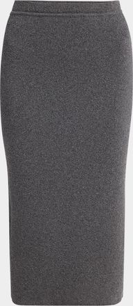 Tom Ford Fine Cashmere-Cotton Rib Pencil Skirt