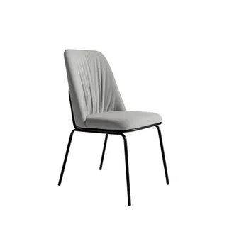MondoViro Conjunto de 2 sillas con patas negras y tela gris claro 61x49 cm 93h