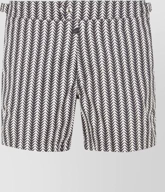 Tom Ford geometric print compact popeline swim shorts