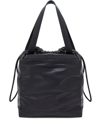 Giorgio Armani drawstring leather tote bag - men - Lambskin - One Size - Black