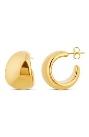 SHYMI Curved Huggie Hoop Earrings in Gold at Nordstrom