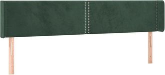 vidaXL Cabecero De Terciopelo Verde Oscuro 183x16x78/88 Cm Vidaxl