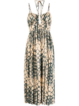 Ulla Johnson Abito midi Freya con scollo allamericana - Giallo