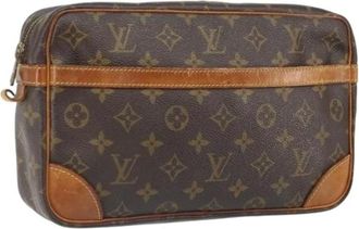 Louis Vuitton Pre-owned Clutches, female, Brown, Size: ONE SIZE Pre-owned Canvas Clutch