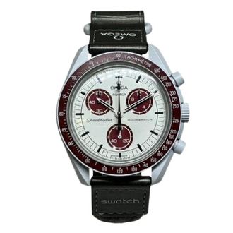 Omega Pre-owned Watches, male, White, Size: ONE SIZE Pre-owned MoonSwatch Mission to Pluto Quartz