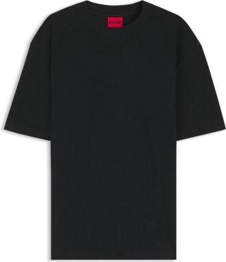 HUGO BOSS Waffle-structured T-shirt in cotton