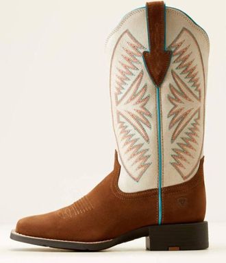 Ariat Womens Round Up Ruidoso Roughout Square Toe Boot In Cedar