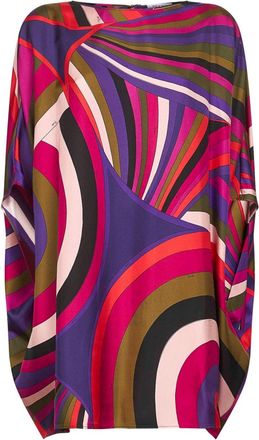 Pucci Womens Abstract-Pattern Print Cape Dress
