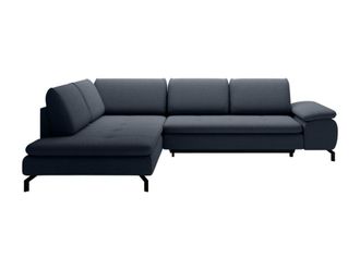 VENTE-UNIQUE.COM Sof&aacute; rinconera poli&eacute;ster 5 plazas azul 271x206cm