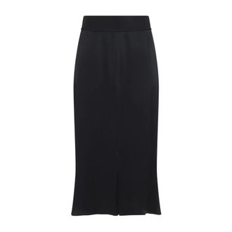 Maison Margiela Dames, Rokken, Zwart, Maat: S Satijn