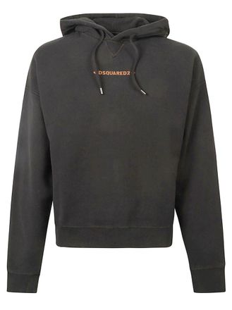 Dsquared2 Black Logo Print Hoodie