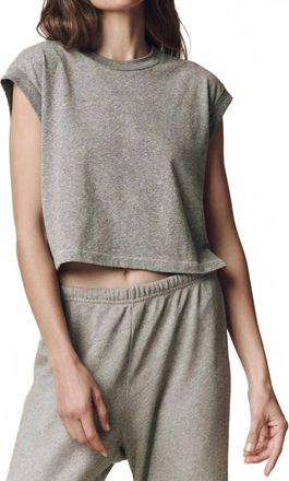 The Great. Square Short Sleeve Tee In Grey