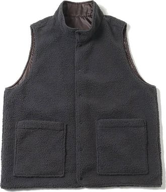 South2 West8 Mens Reversible Vest In Charcoal