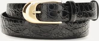 Khaite Dome leather Belt Female 80