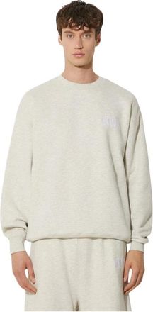 Awake NY Spire Logo Geborduurd Sweatshirt - Heren - Sweatshirts - Grijs - L - Katoen - Hoodies & sweatvesten