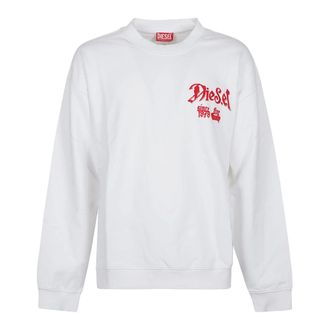 Diesel Hoodies & sweatvesten, Heren, Wit, XL, S-Box T-Aa 2 Sweatshirt