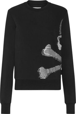 Philipp Plein Sweatshirt Skull - Dames - Sweatshirts - Zwart - M - Katoen - Hoodies & sweatvesten