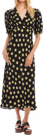 Karen Kane Puff Sleeve Bias Dress In Print