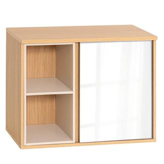Tendance Mueble Alto 1 Puerta Mdf Con Espejo Y Balda Interior + 2 Nichos - Rivoli - Tendance
