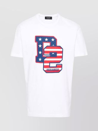 Dsquared2 logo print cotton jersey crew neck t-shirt