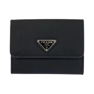 Prada Pre-owned Wallets, female, Black, Size: ONE SIZE Pre-owned Tessuto Nylon Wallet