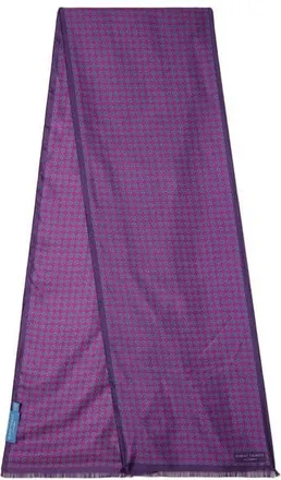 Robert Talbott Niven Houndstooth Scarf in Purple at Nordstrom