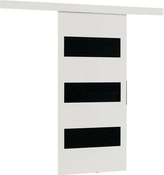 Mirjan24 Mobilier1 - Puerta Corredera Dover 135, Blanco + Negro
