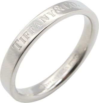 Tiffany & Co. Silver Platinum 950 Band Ring (Pre-Owned)