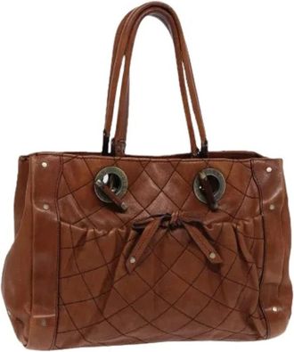 Bally Pre-owned Tote Bags, female, Brown, Size: ONE SIZE Pre-owned Leather Tote Bag
